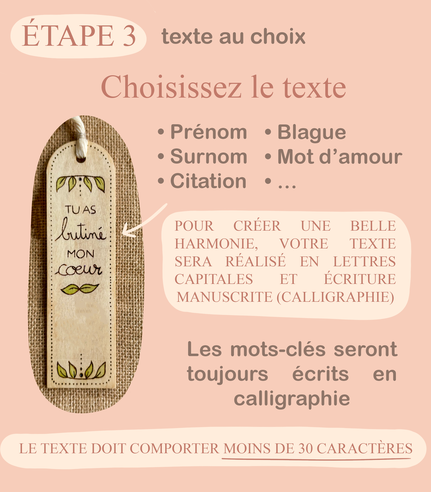 Marque-page personnalisée